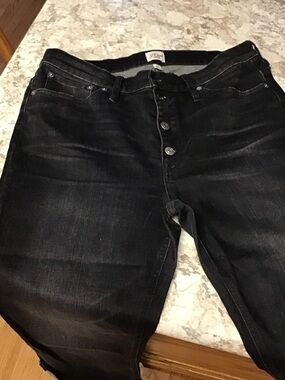 J. Crew Women's Black Washed Ankle Jeans